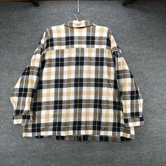 CJ Banks Women's Button Front Shirt Multi 3X Plaid Flannel Long Sleeve Cotton - Picture 5 of 12